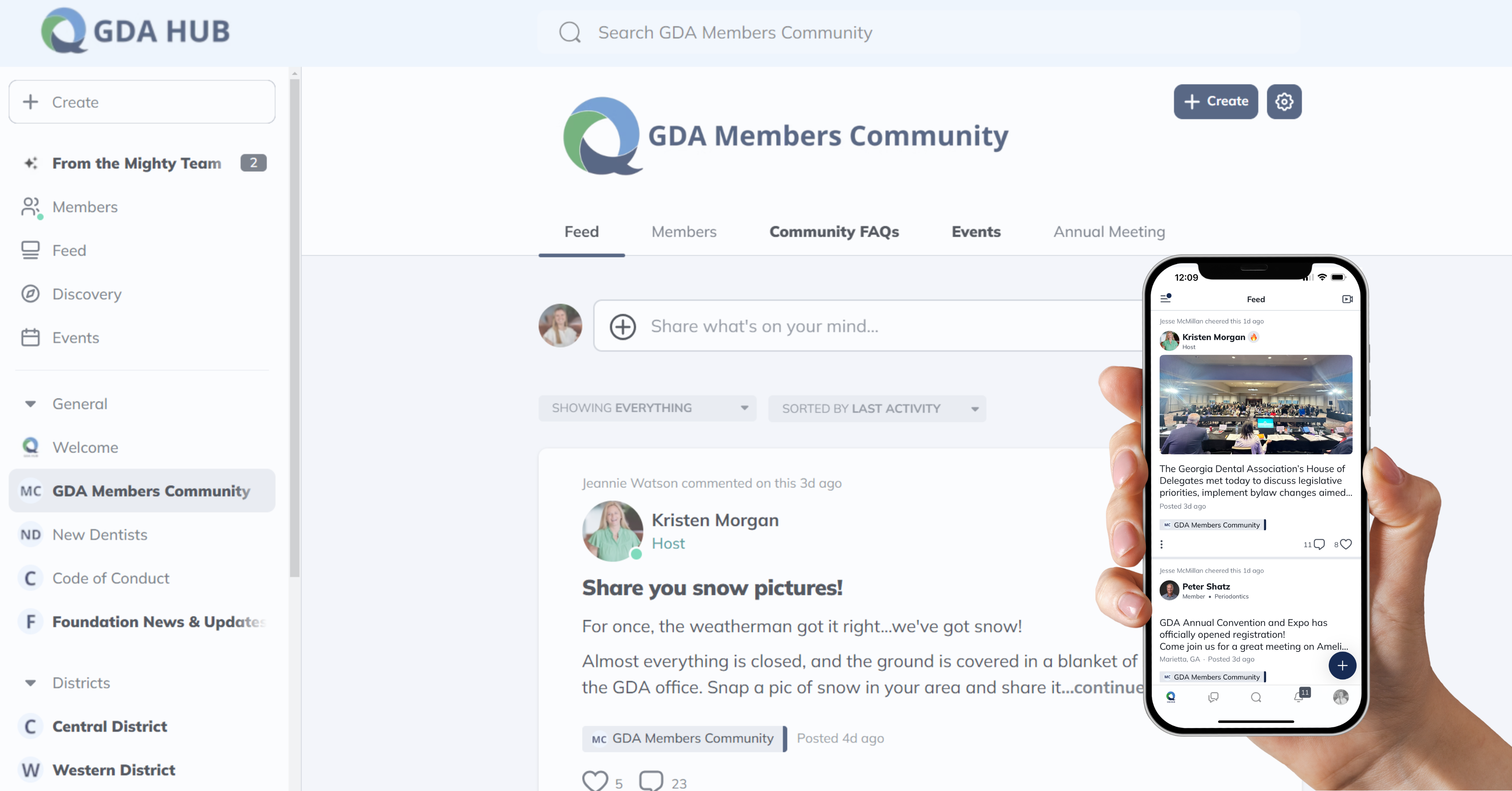 GDA Hub with Desktop and Mobile View Images